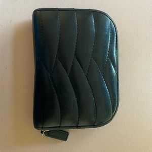 Sezane Quilted Black Leather Wallet
